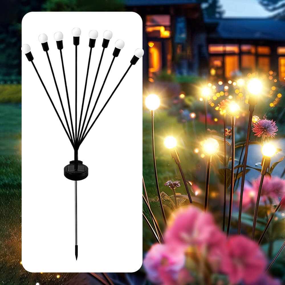 Solar Garden Lights Firefly Swaying Light Outdoor Decor 2 Pack