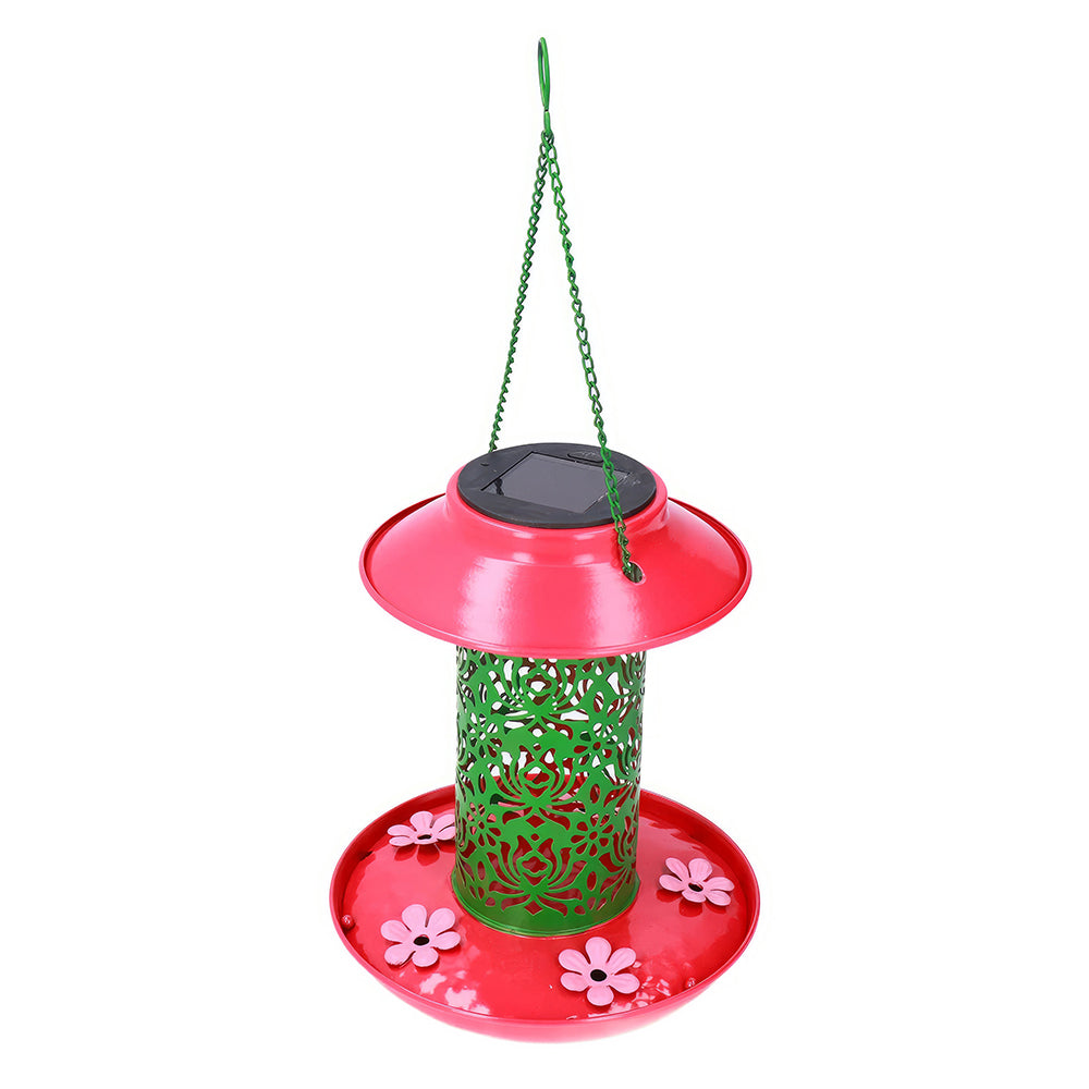 Hanging Bird Feeder Solar Bird Feeder Lantern Garden Decor