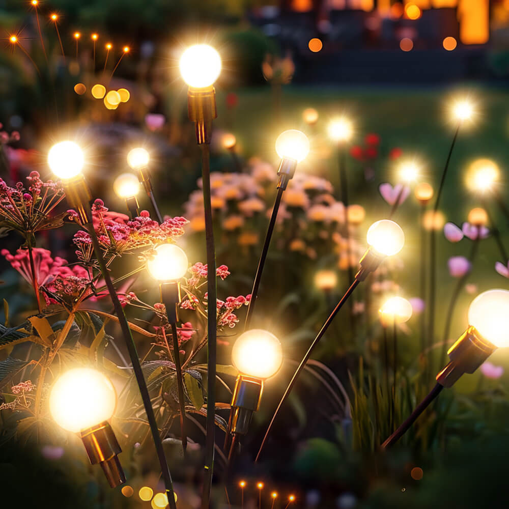 Solar Garden Lights Firefly Swaying Light Outdoor Decor 2 Pack
