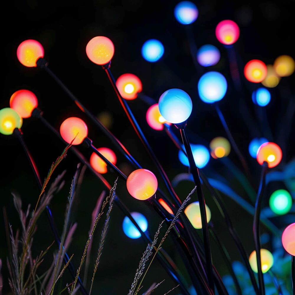 Solar Garden Lights Firefly Swaying Light Outdoor Decor 2 Pack