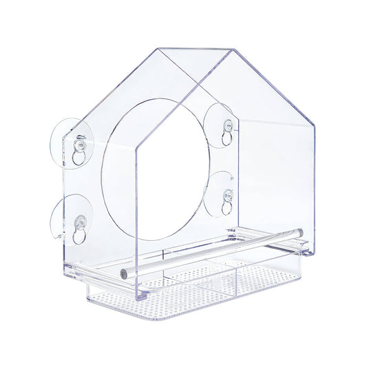 Transparent Acrylic Window Bird Feeder with Strong Suction Cups