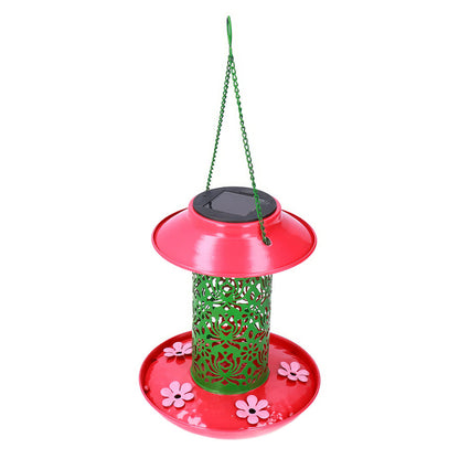 Hanging Bird Feeder Solar Bird Feeder Lantern Garden Decor