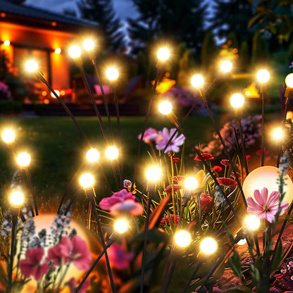 Solar Garden Lights Firefly Swaying Light Outdoor Decor 2 Pack